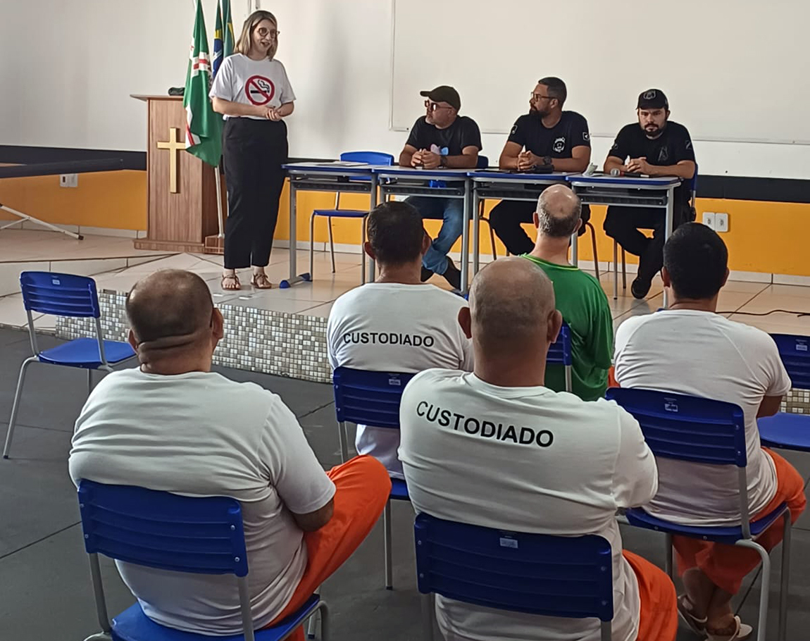 Saúde de Naviraí leva Programa de Controle do Tabagismo a custodiados da Penitenciária de Segurança Máxima