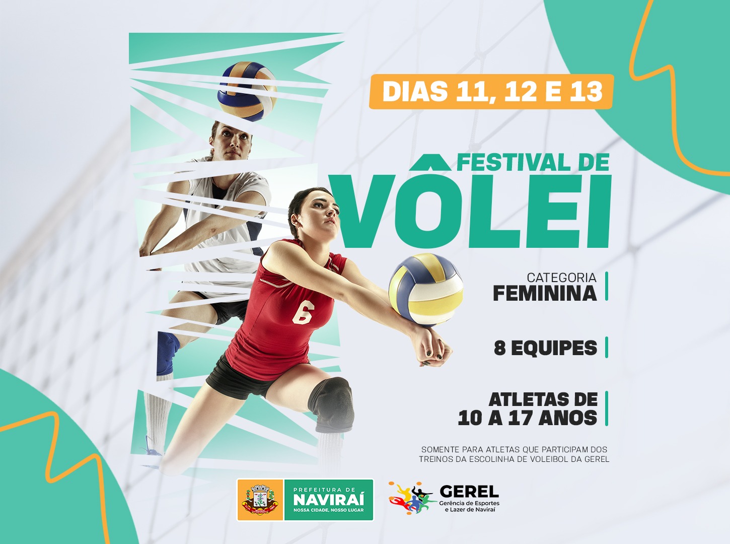 Prefeitura de Naviraí inicia o 1º Festival de Vôlei Feminino das Escolinhas da GEREL