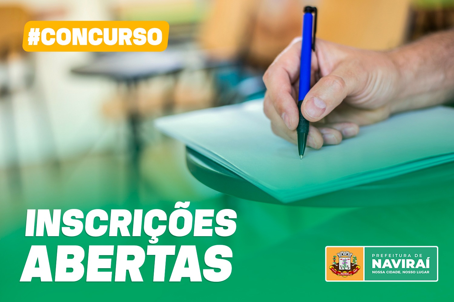 Começa o período de inscrições para o Concurso Público da Prefeitura de Naviraí
