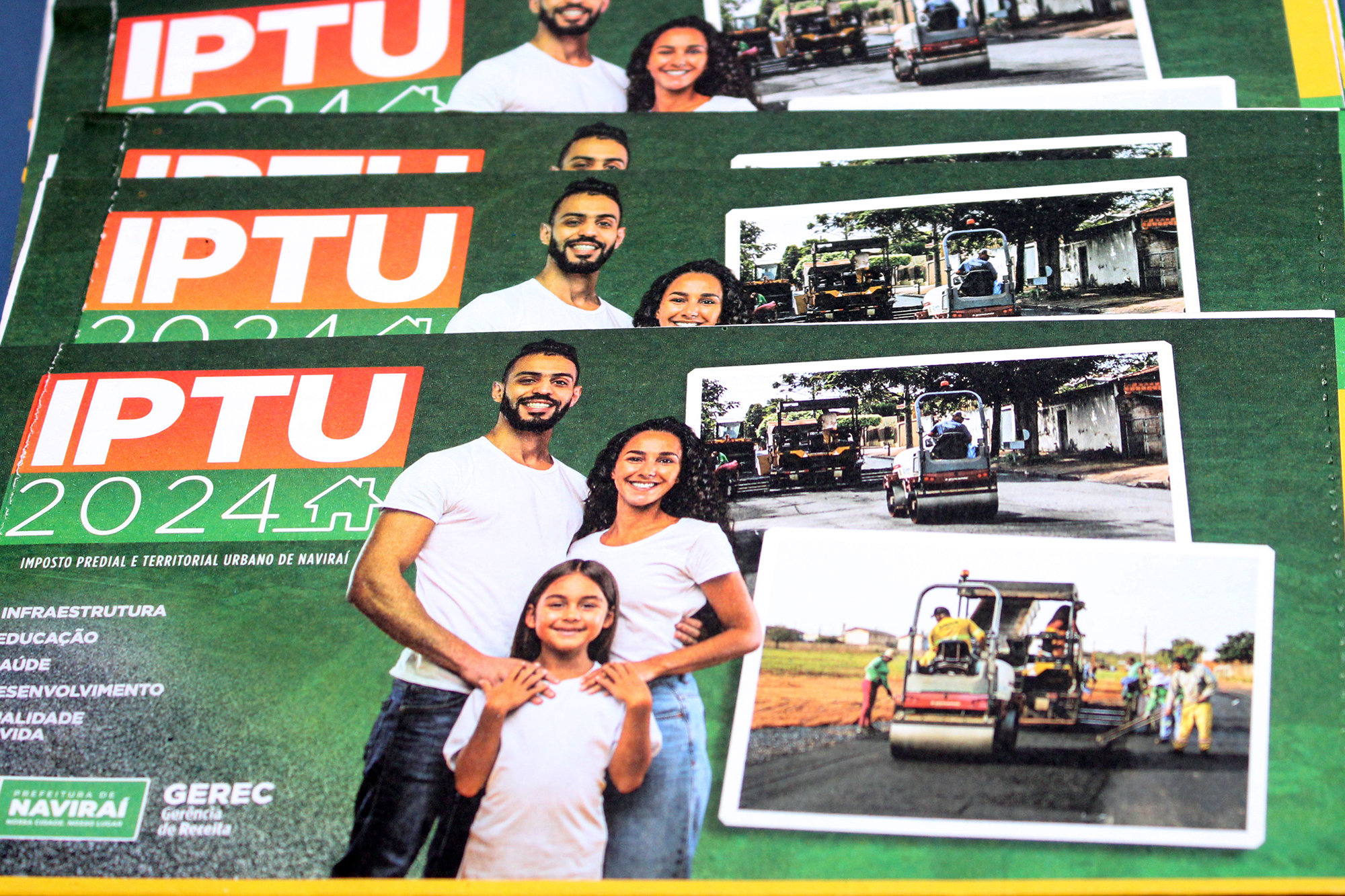 Contribuintes de Naviraí que pagarem o IPTU 2024 em dia irão concorrer a motos e outros prêmios