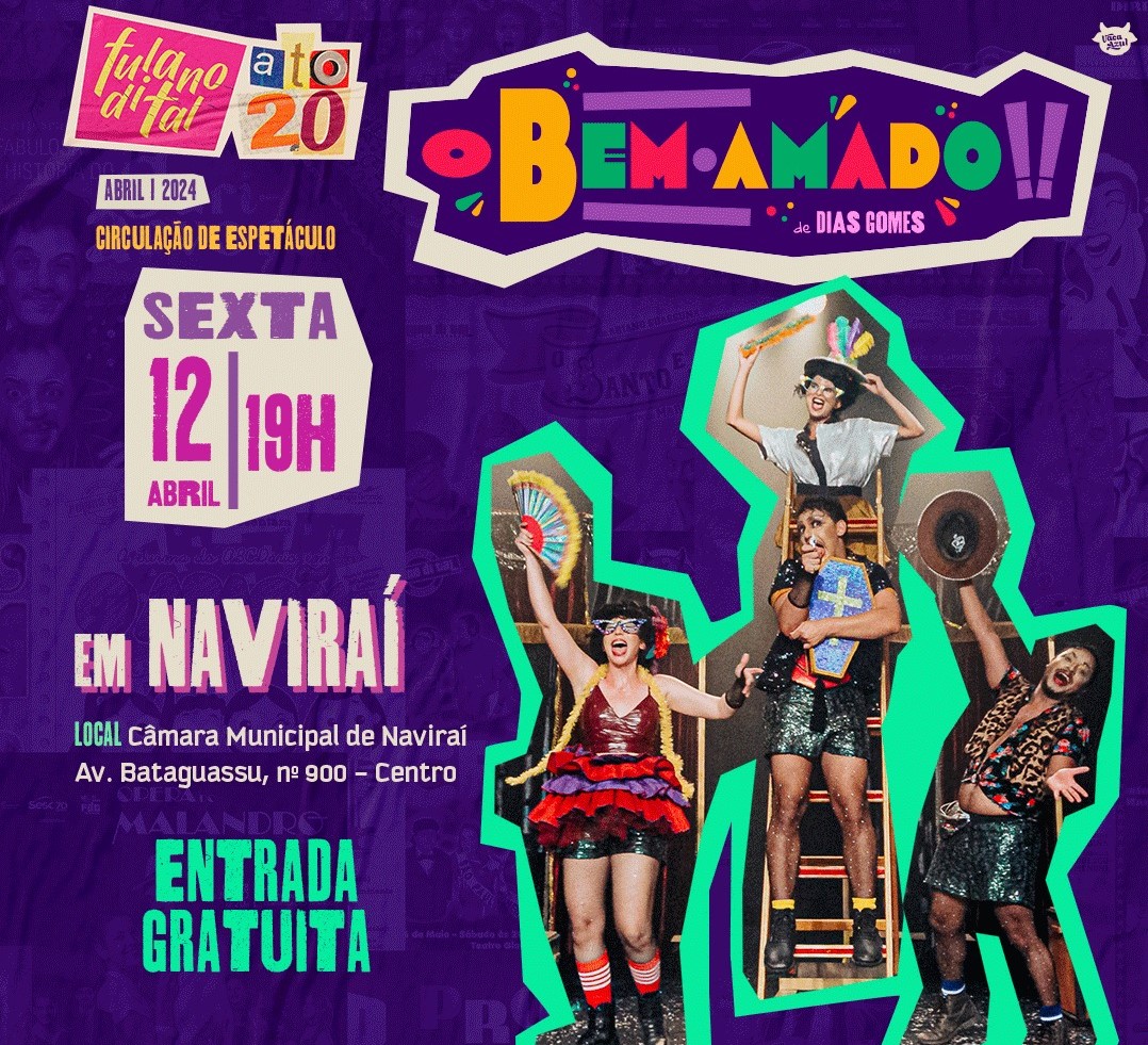 Espetáculo “O Bem Amado” chega a Naviraí e é encenado na Câmara Municipal