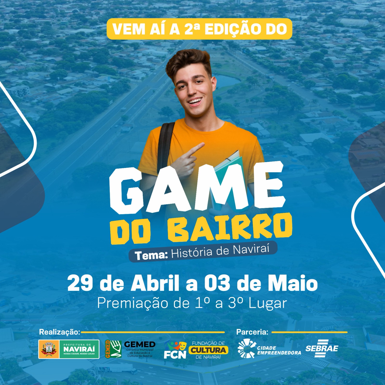 Prefeitura de Naviraí e Sebrae-MS promovem o 2⁰ Game do Bairro de 29 de abril a 30 de maio