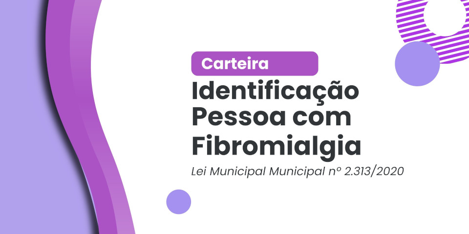 Banner da Carteira de Identificação da Pessoa com Fibromialgia – CIPFIBRO