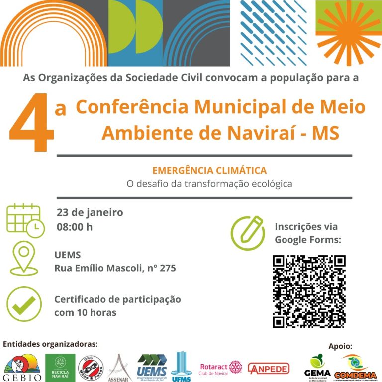 Naviraí convoca a sociedade para a 4ª Conferência Municipal do Meio Ambiente