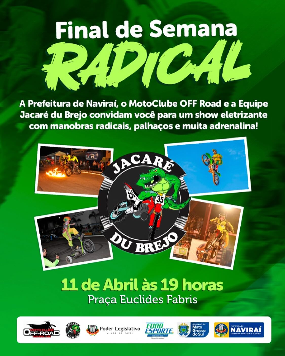 Jacaré du Brejo apresenta show inédito hoje; amanhã e domingo acontecem a prova Off-road no Balneário