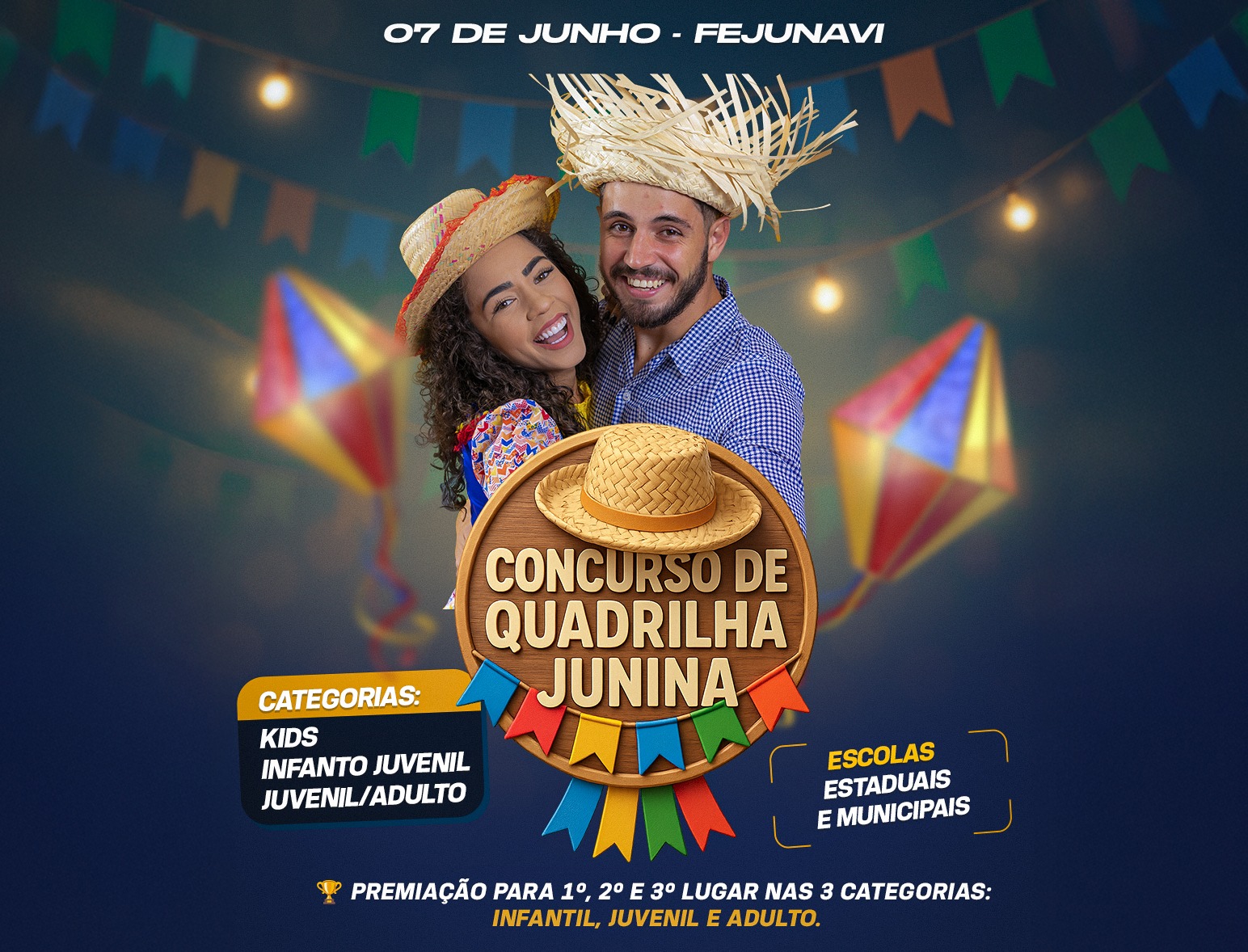 22ª FEJUNAVI: Concurso de Quadrilhas dará R$ 19 mil de premiação em dinheiro aos vencedores