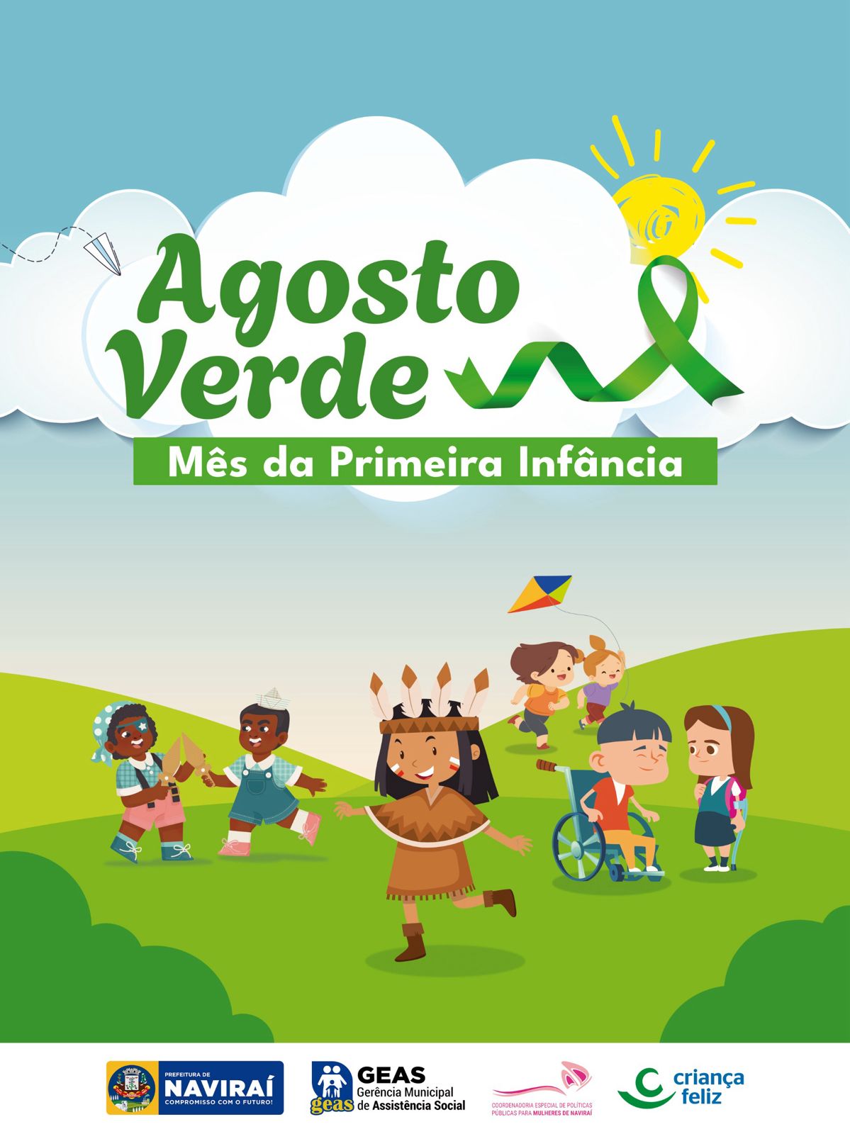 Agosto Verde: Naviraí mobiliza ações em prol do Mês da Primeira Infância
