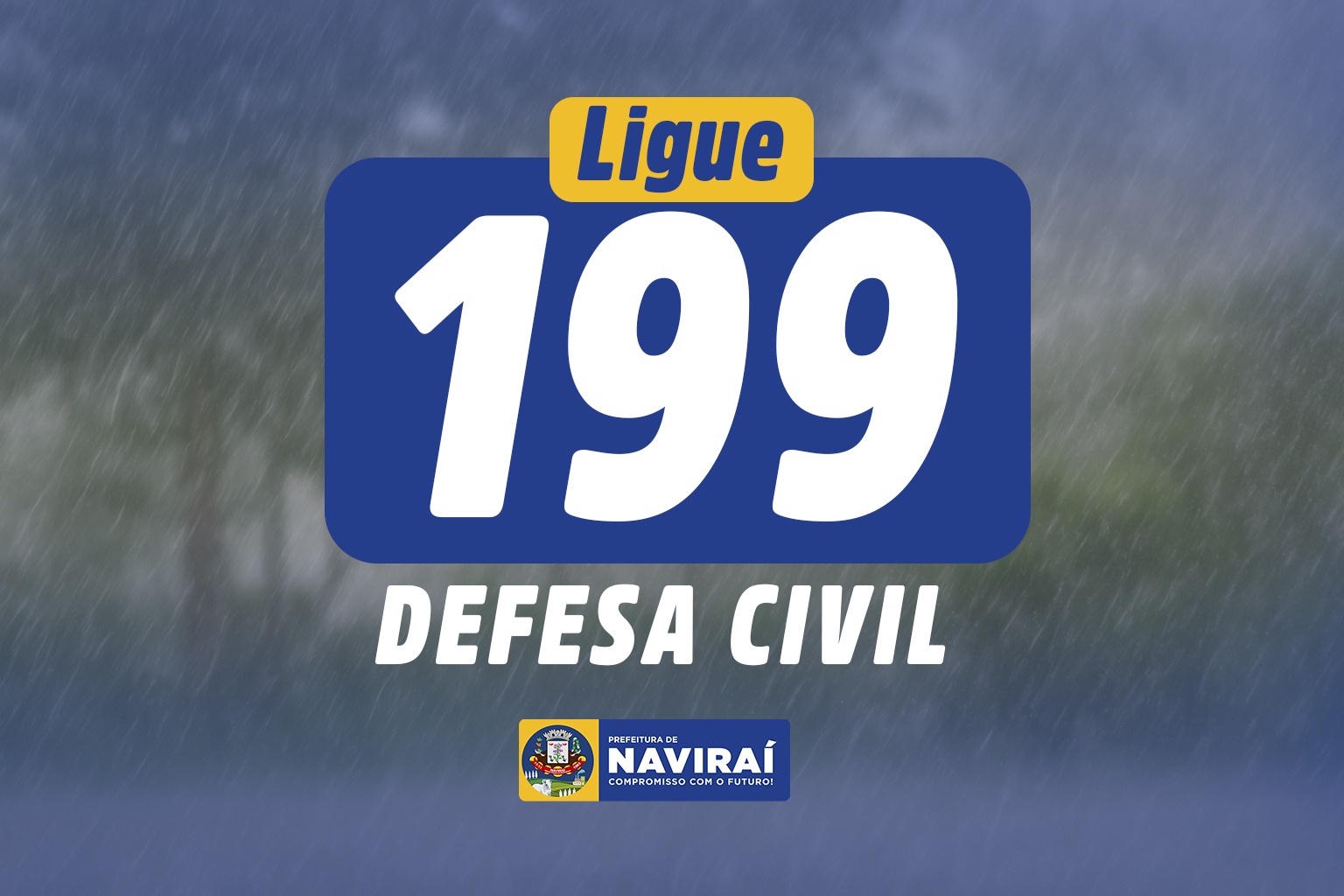 Naviraí implanta número emergencial 199 da Defesa Civil