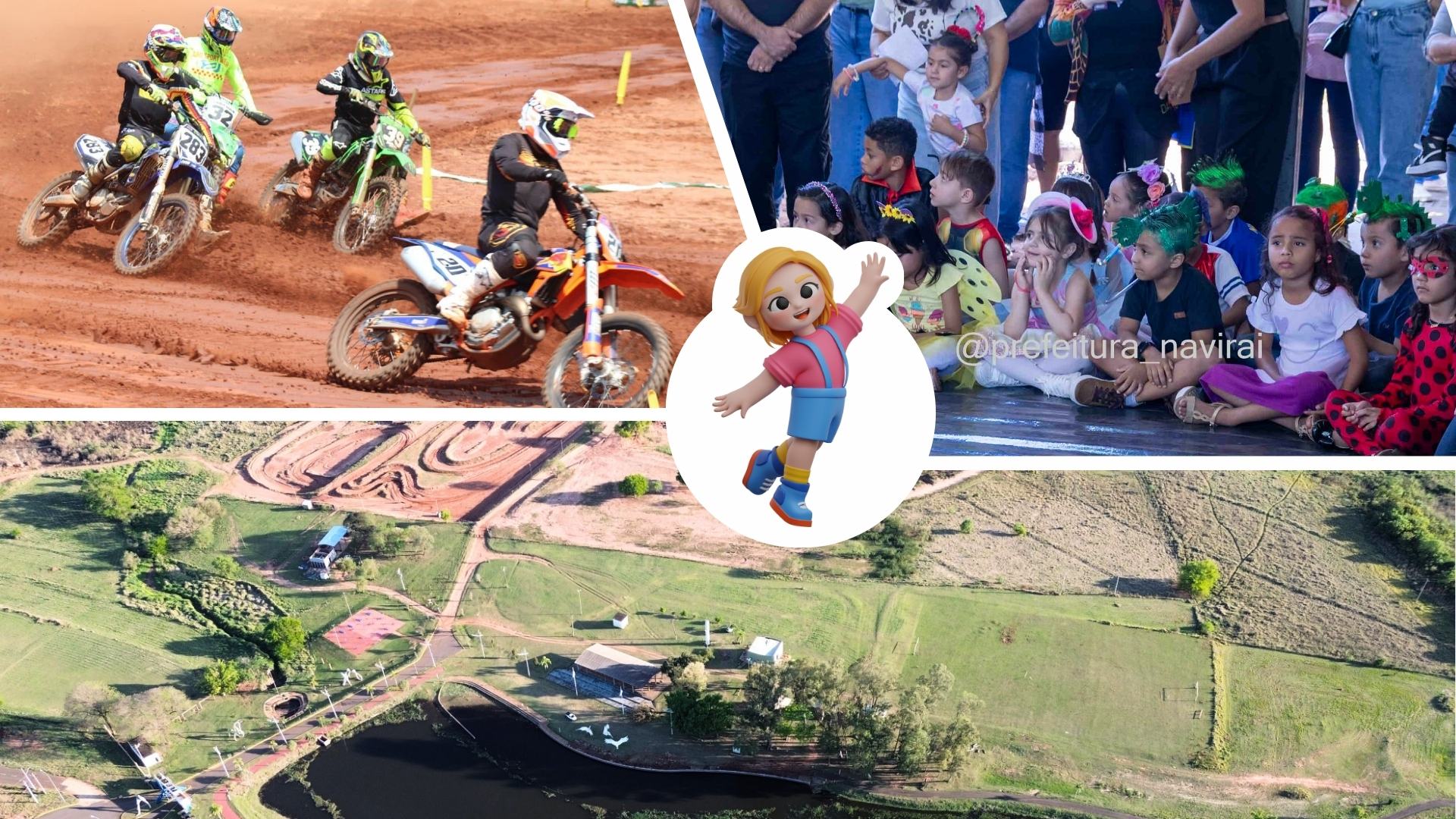 FIM DE SEMANA PARA TODAS AS IDADES: NAVIRAÍ SEDIA VELOCROSS E EVENTO INFANTIL NO BALNEÁRIO REVITALIZADO