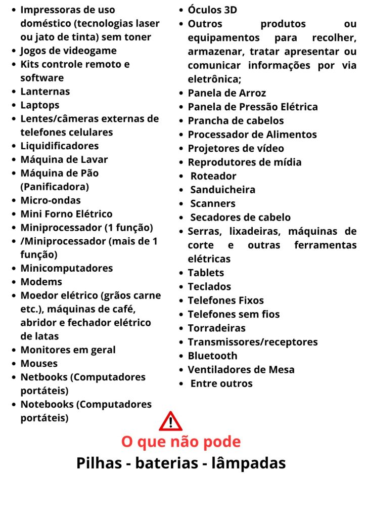 Prefeitura de Naviraí realiza Campanha de Coleta de Lixo Eletrônico nos dias 12, 13 e 14 de novembro