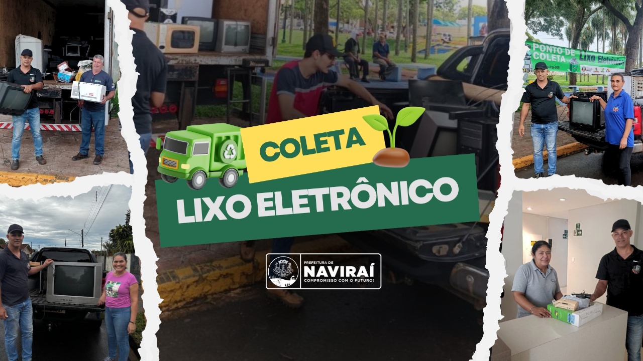 Naviraí coleta quase 18 toneladas de lixo eletrônico em 2025 e reforça compromisso com a sustentabilidade