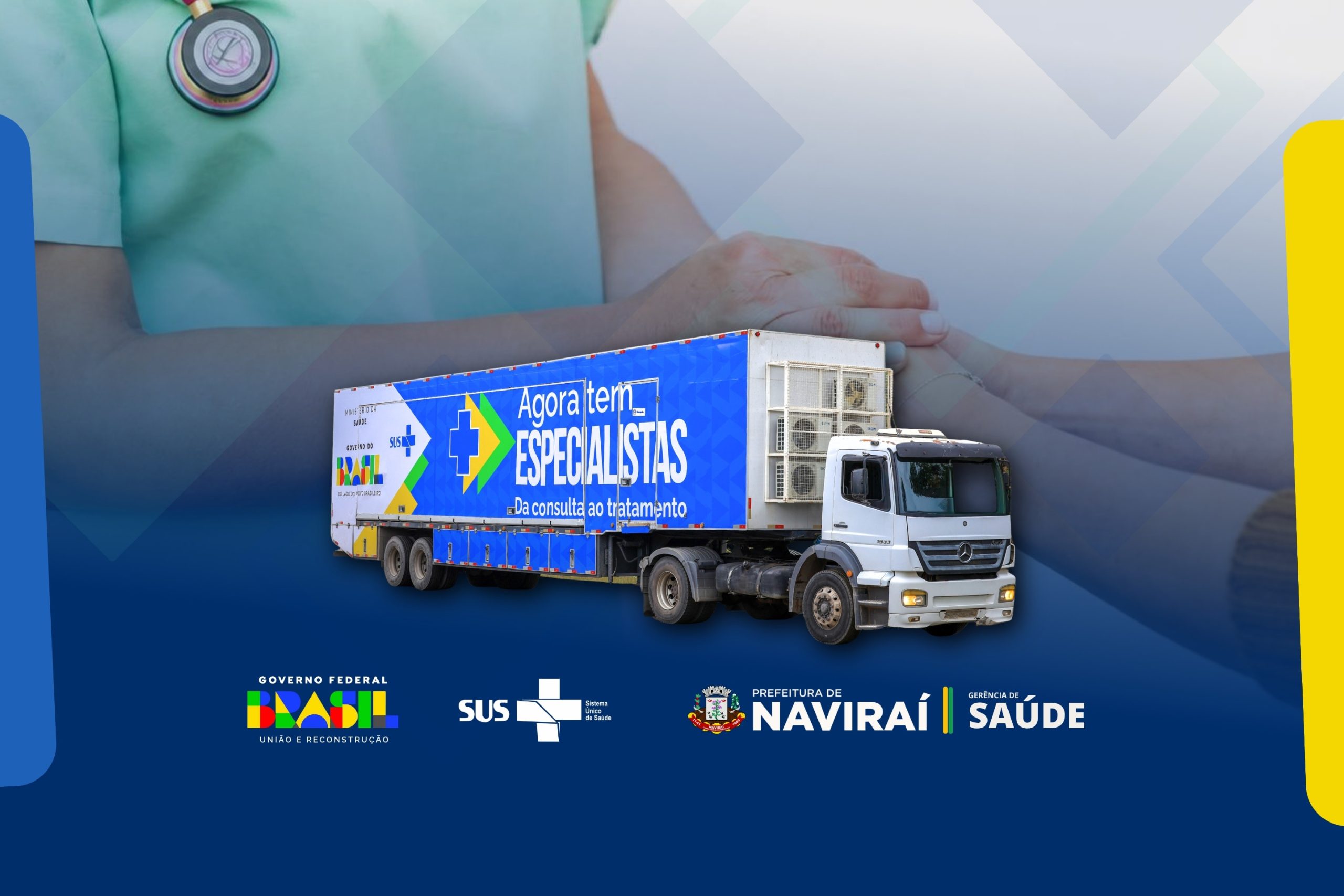 ‘Agora Tem Especialistas’ traz a Naviraí carreta de exames de imagem para diagnóstico precoce de doenças