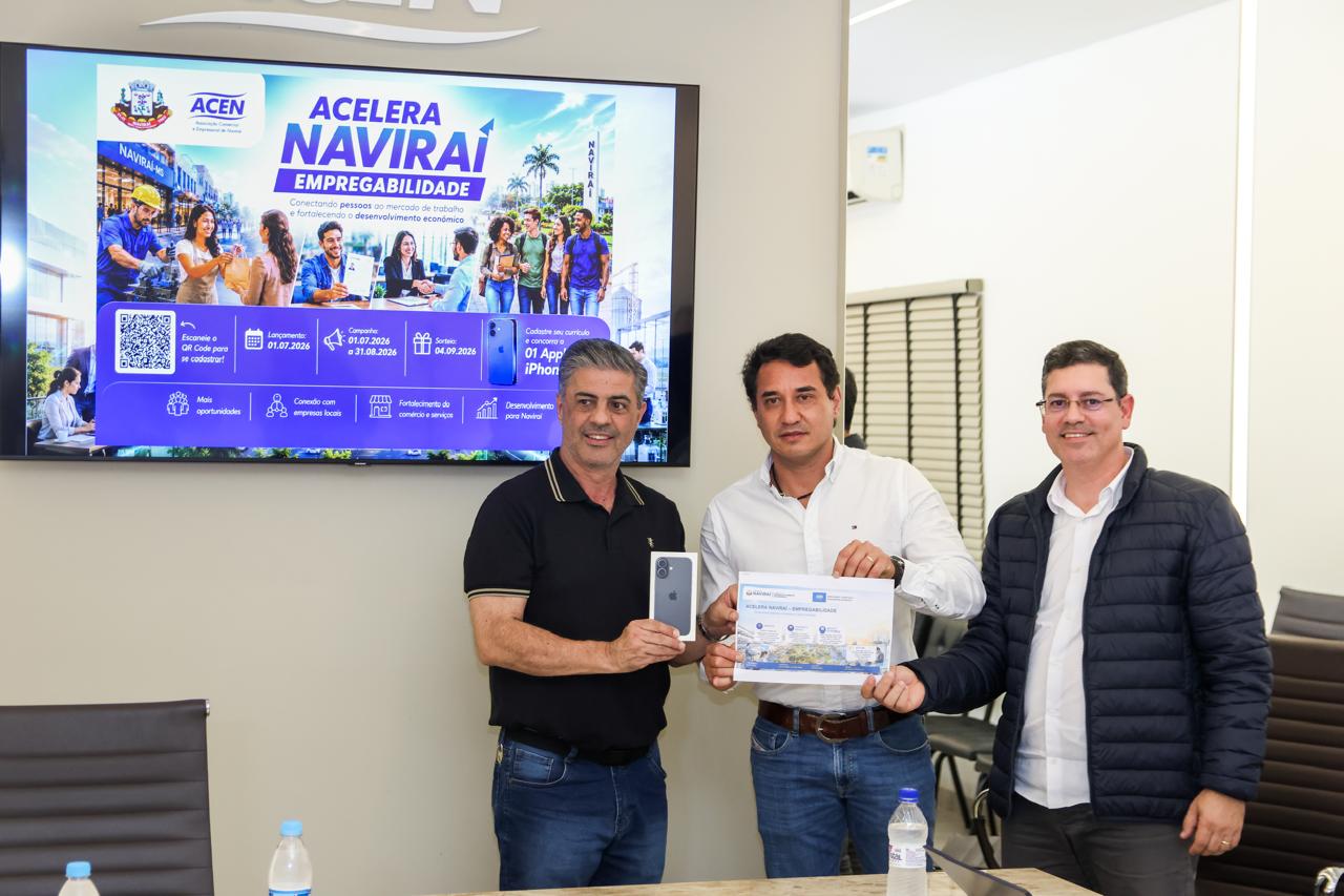 Prefeitura de Naviraí lança campanha de empregabilidade com sorteio de iPhone 17