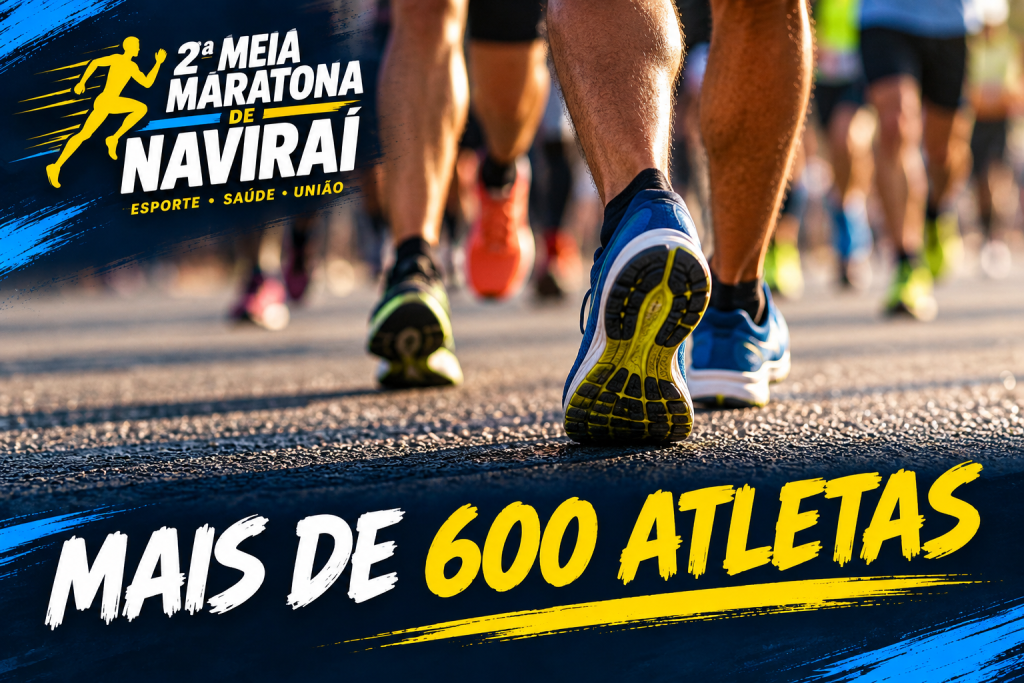 Mais de 600 atletas vão movimentar Naviraí na 2ª Meia Maratona neste domingo