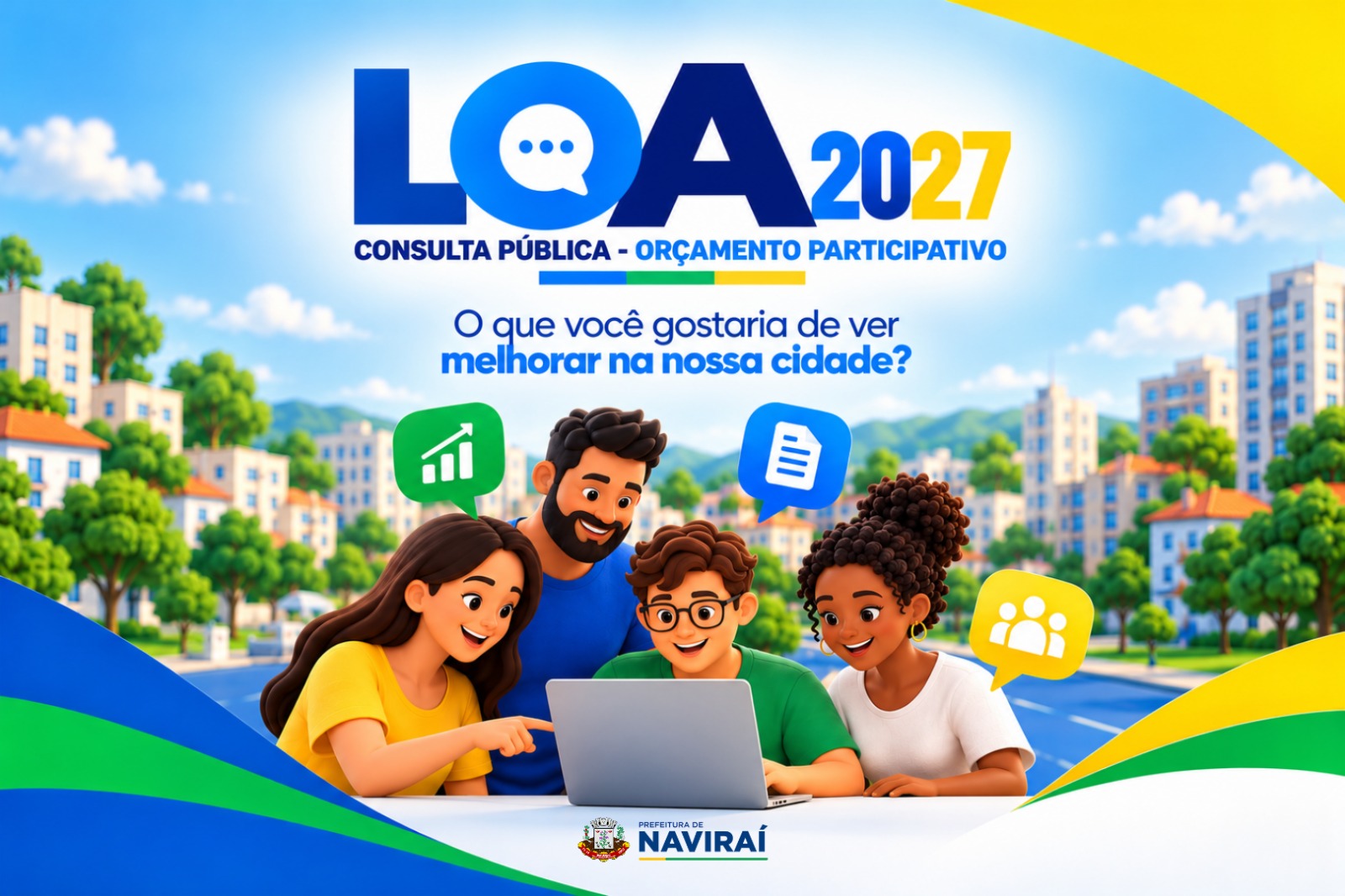 Orçamento Participativo: Naviraí abre consulta pública para o Planejamento da Lei Orçamentária Anual 2027